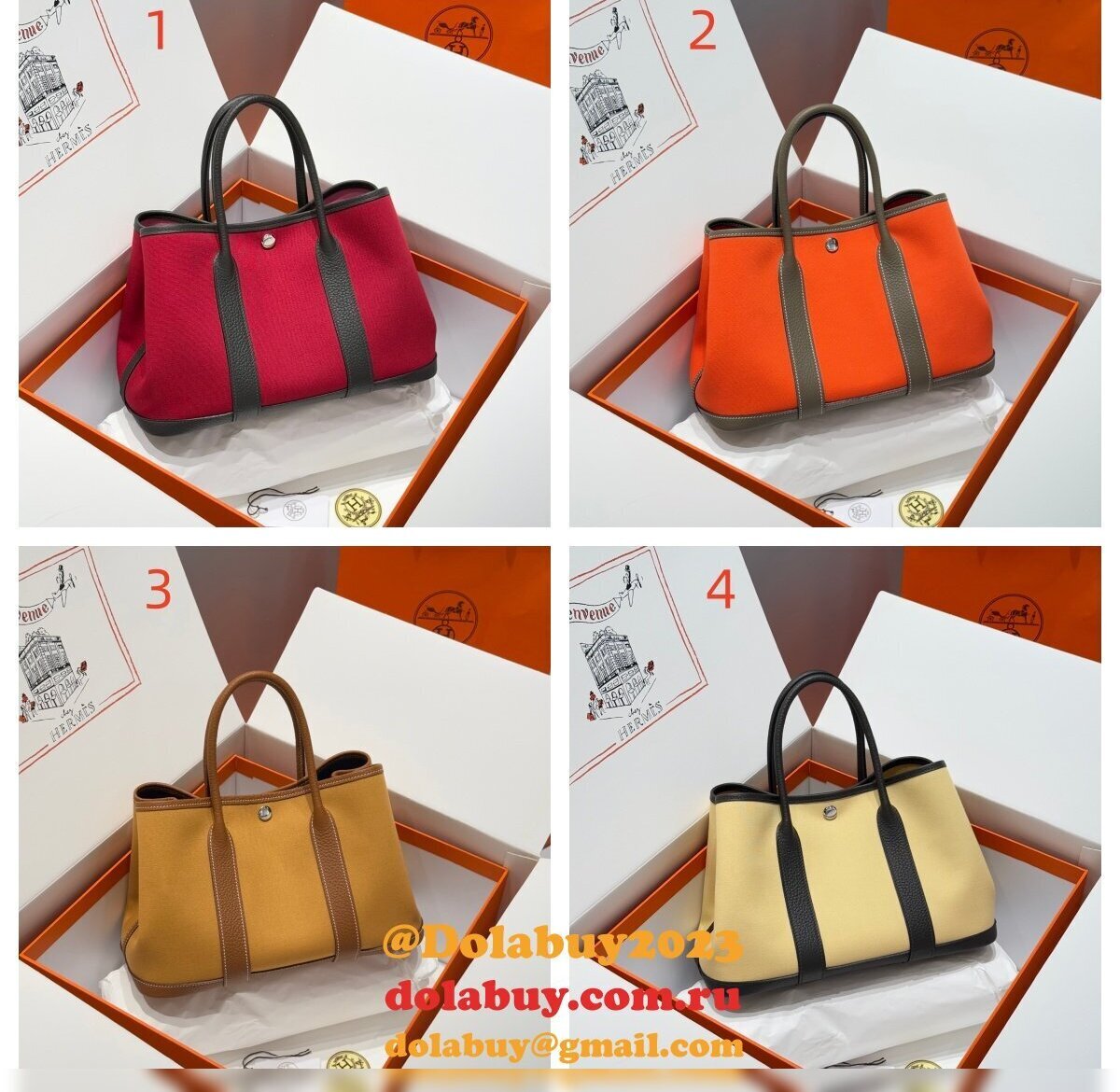 Luxury Hermes human handmade stiching Garden Party Bag 30cm