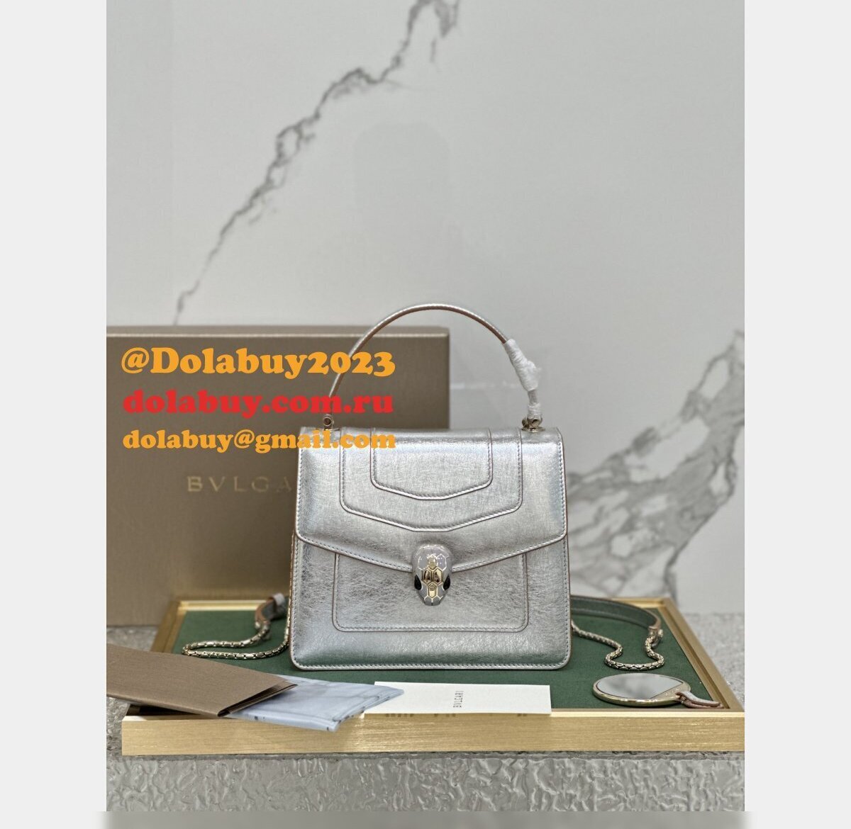 Best Luxury BVLGARI Serpenti Forever wrist accordion bag