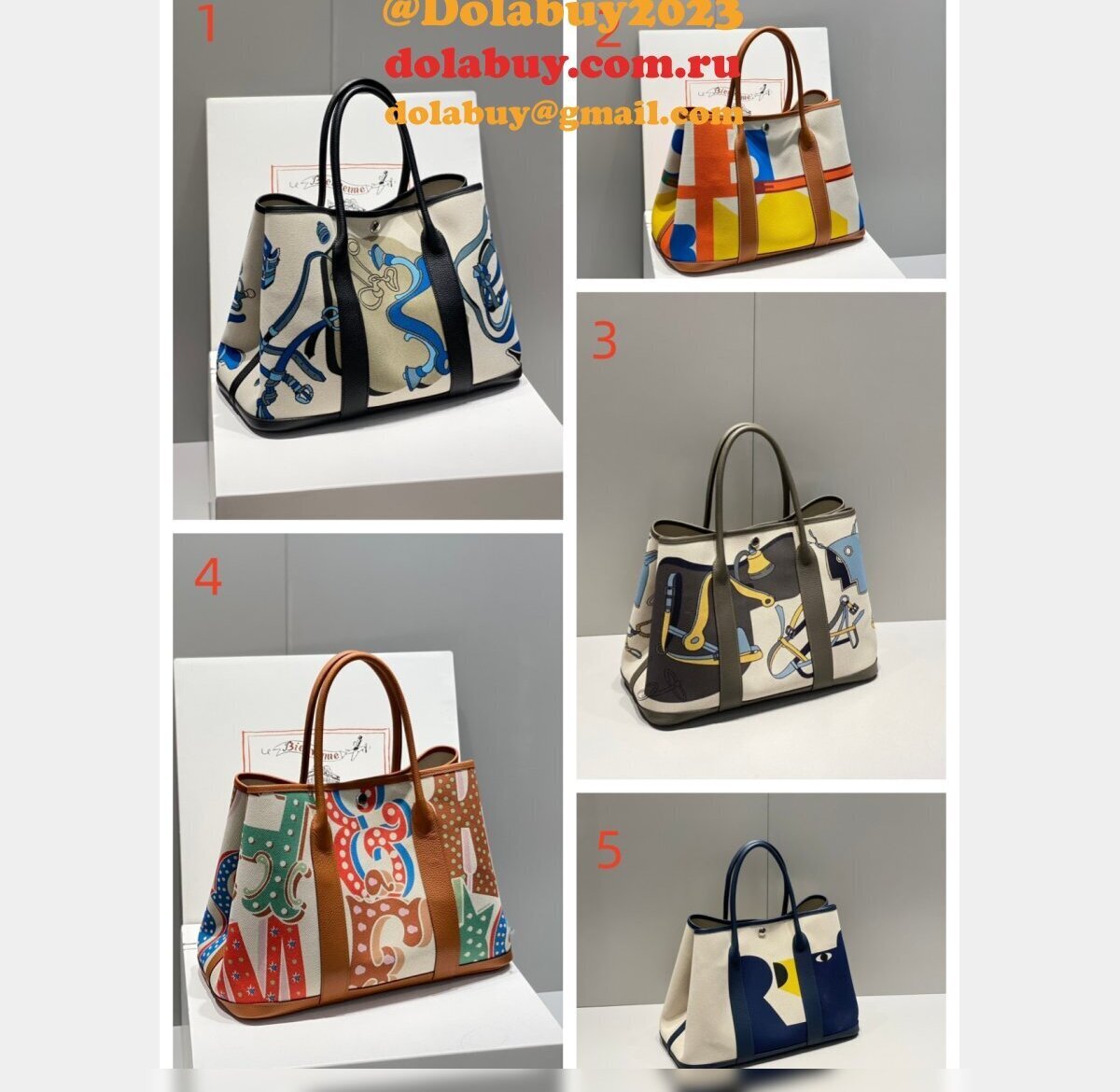 Luxury Hermes garden Party Bag Canvas 36cm