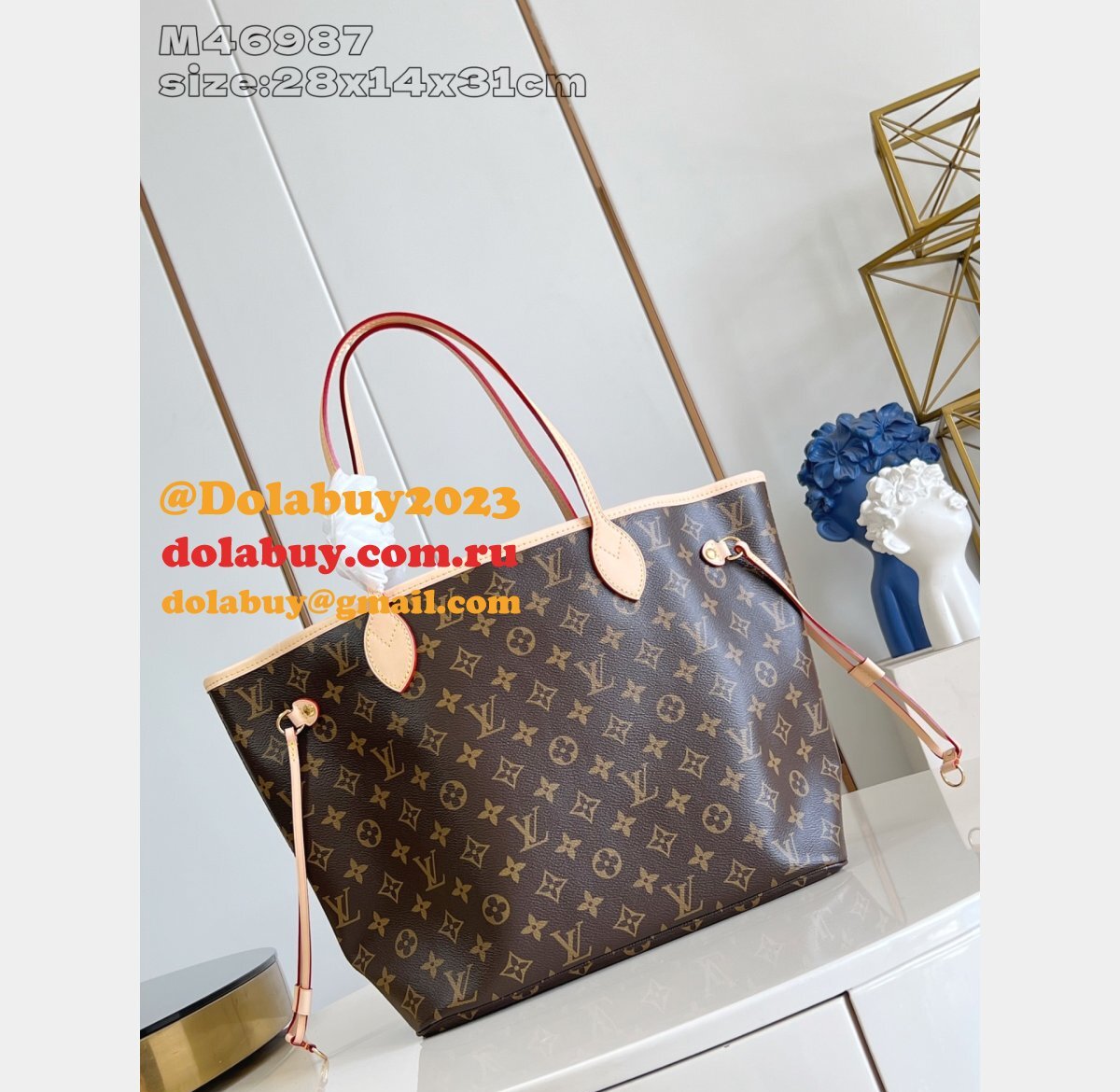 Louis Vuitton Neverfull MM M46987 monogram 32CM Cherry
