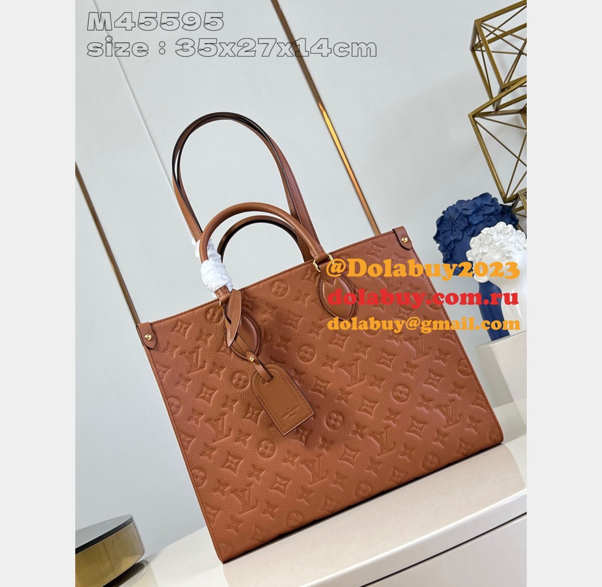 Designer Louis Vuitton Inspired Tote M12775 Onthego UK Bag