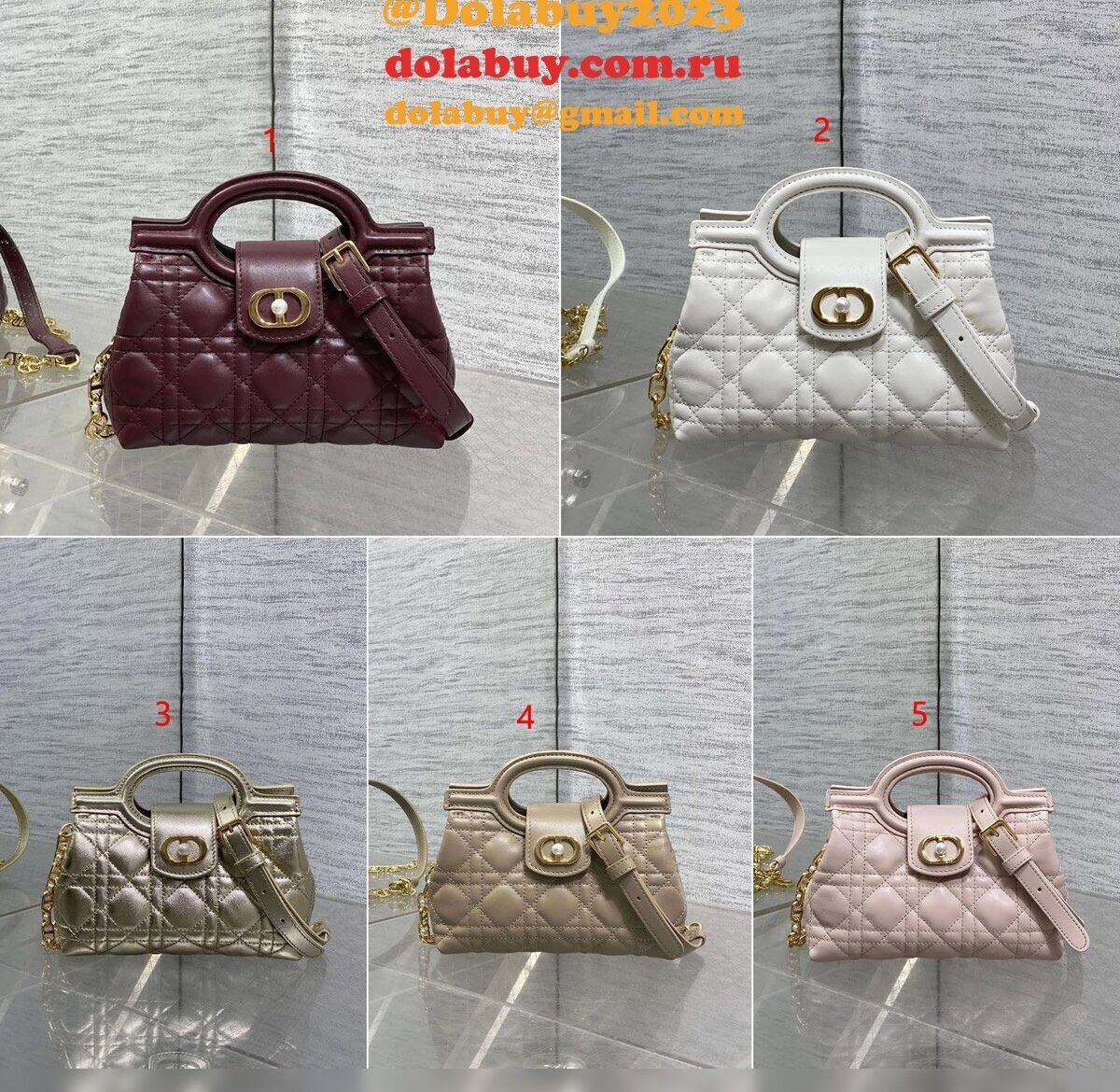 Christian Dior 2877 Mini Designer Jolie Top Handle Bag