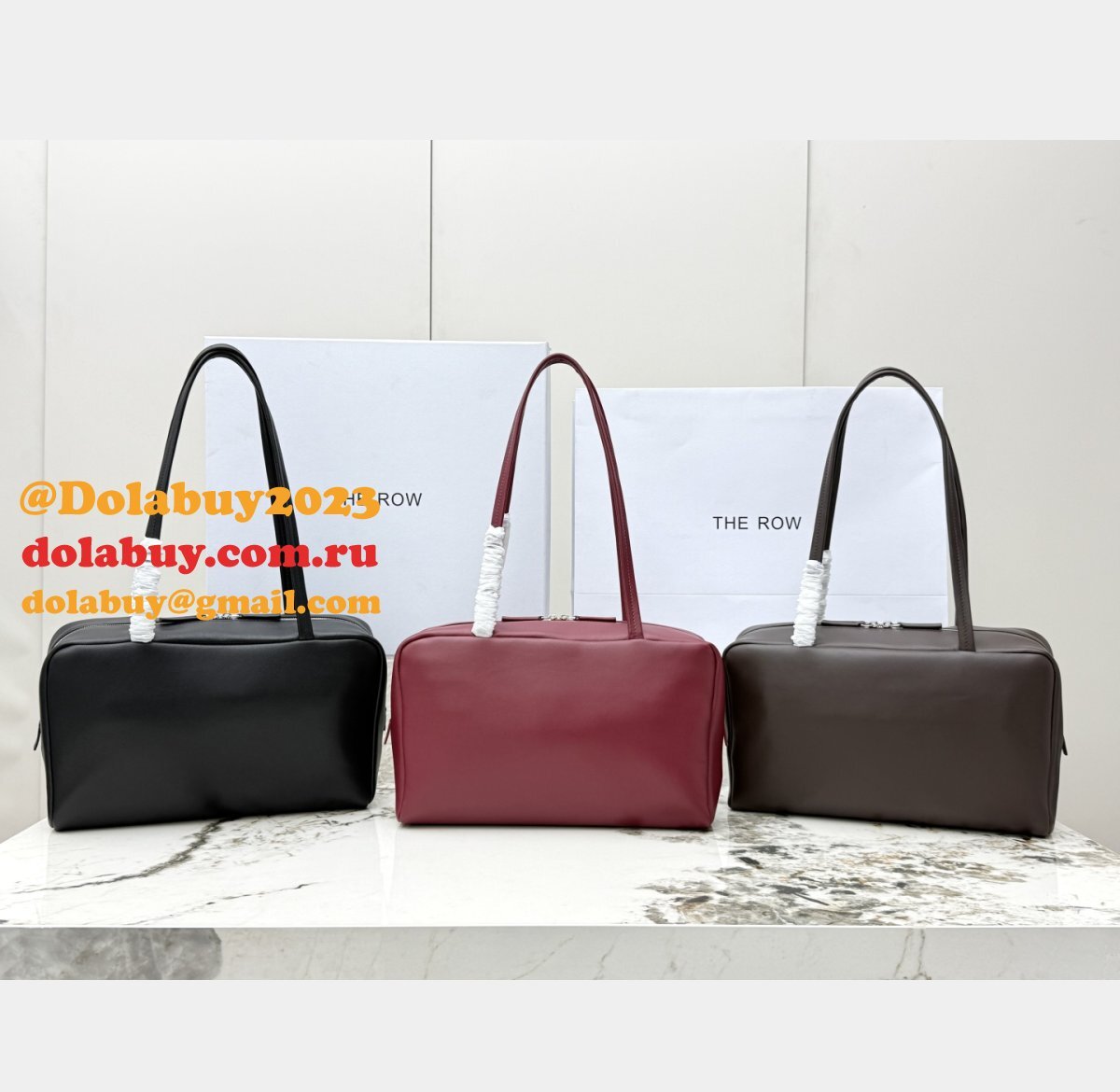 the Row Astra Bowling Lambskin Bag