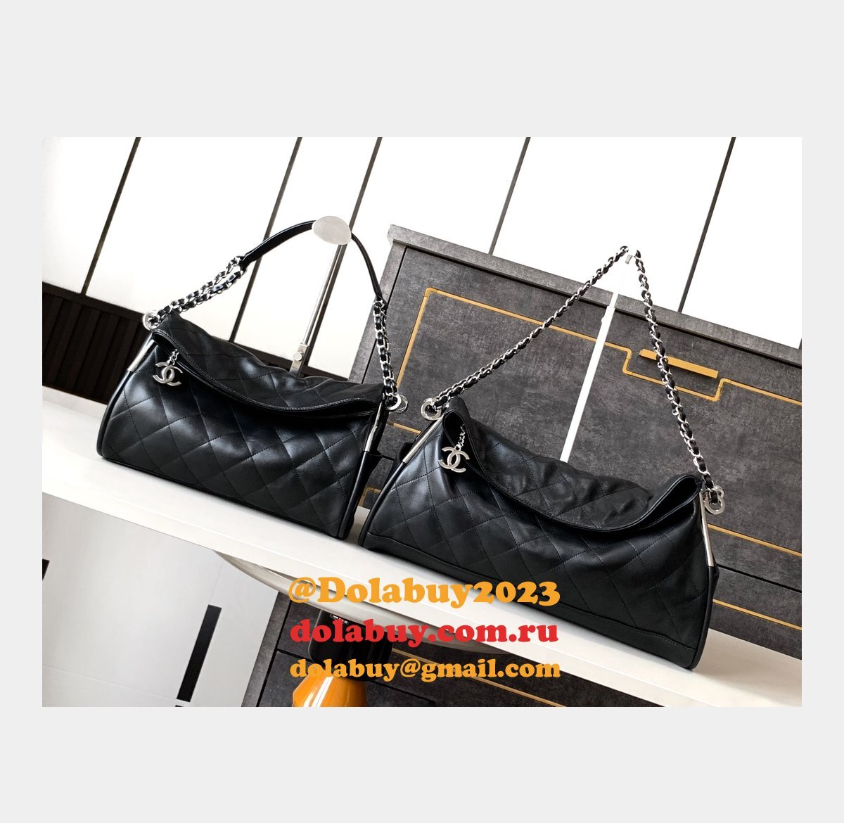 2026 CC Lambskin soft Hobo bag