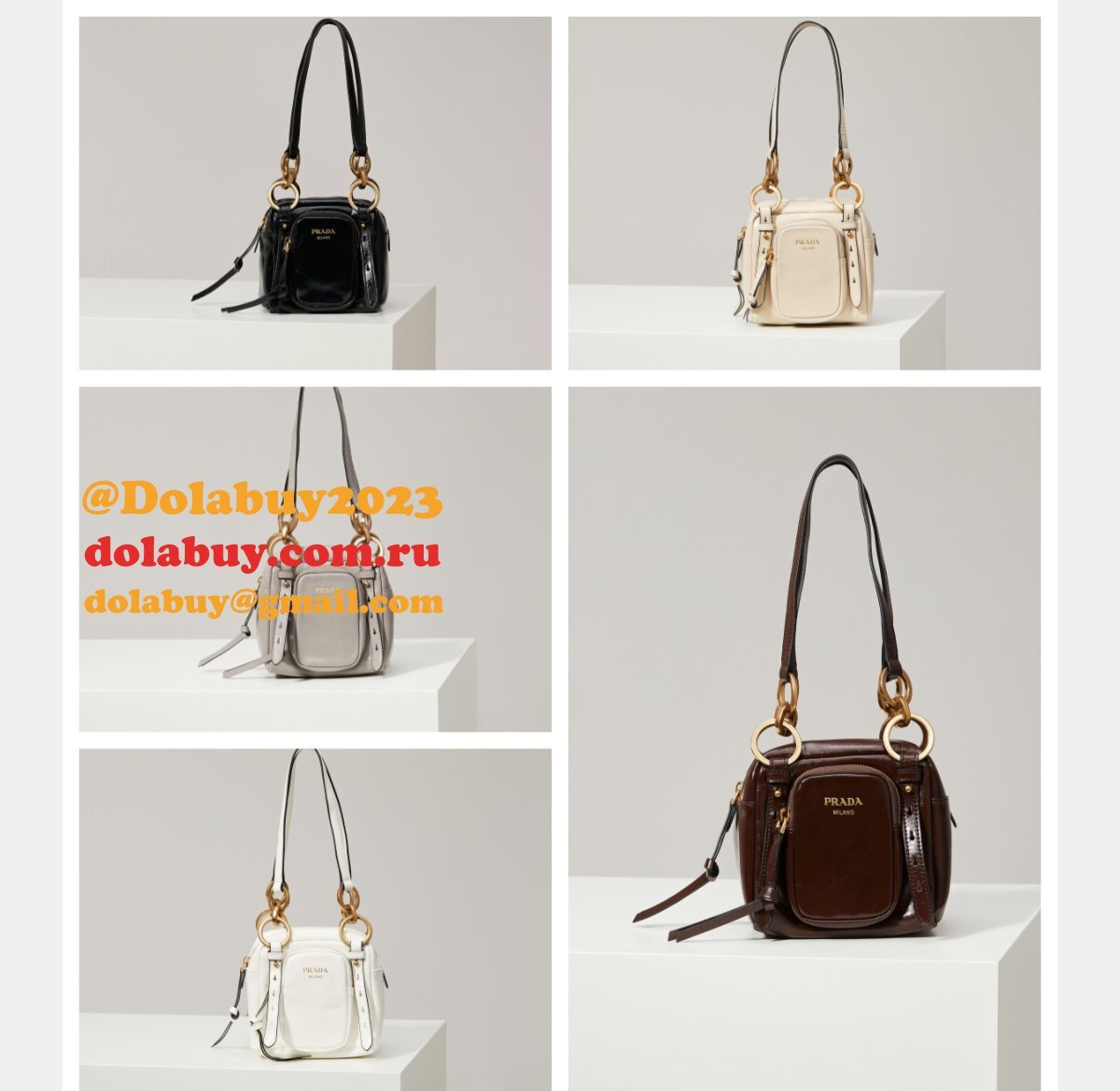 Prada Soft Calfskin Mini Dangle Top Handle Bag
