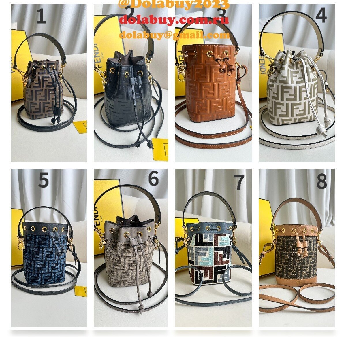 Top Quality Wholesale Fendi Mon Tresor FF small BUCKET BAG