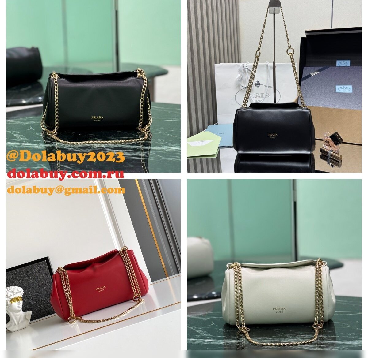 Top Prada Tumulte Small Nappa Leather Bag