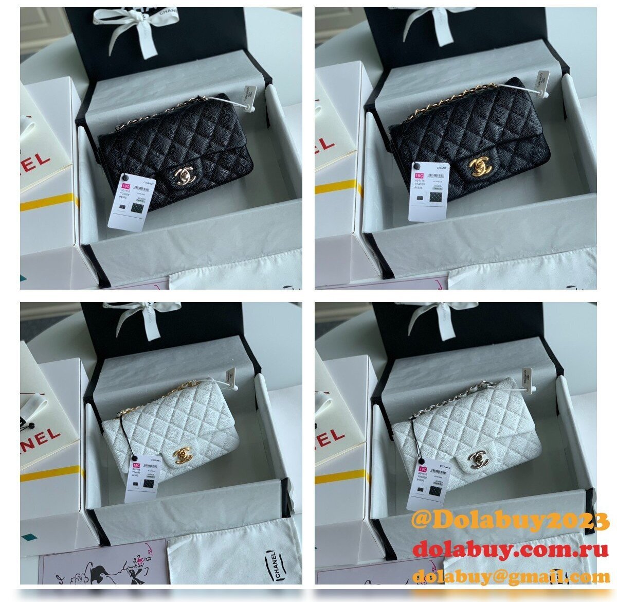Top Quality CC Caviar Leather Flap Bag 1116 20CM