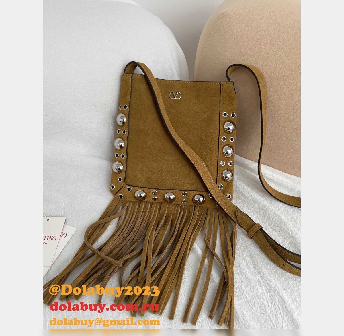 Top VALENTINO GARAVANI NELLCOTE SMALL SUEDE Bag