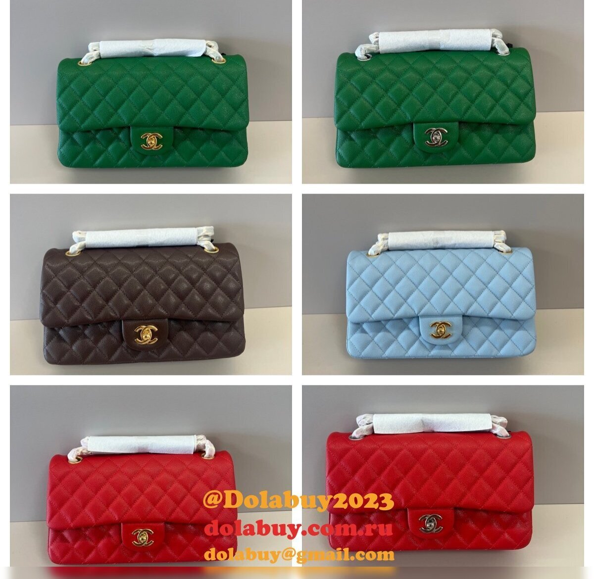 AAA+ Quality FLAP CC Handbag 25cm Caviar Leather