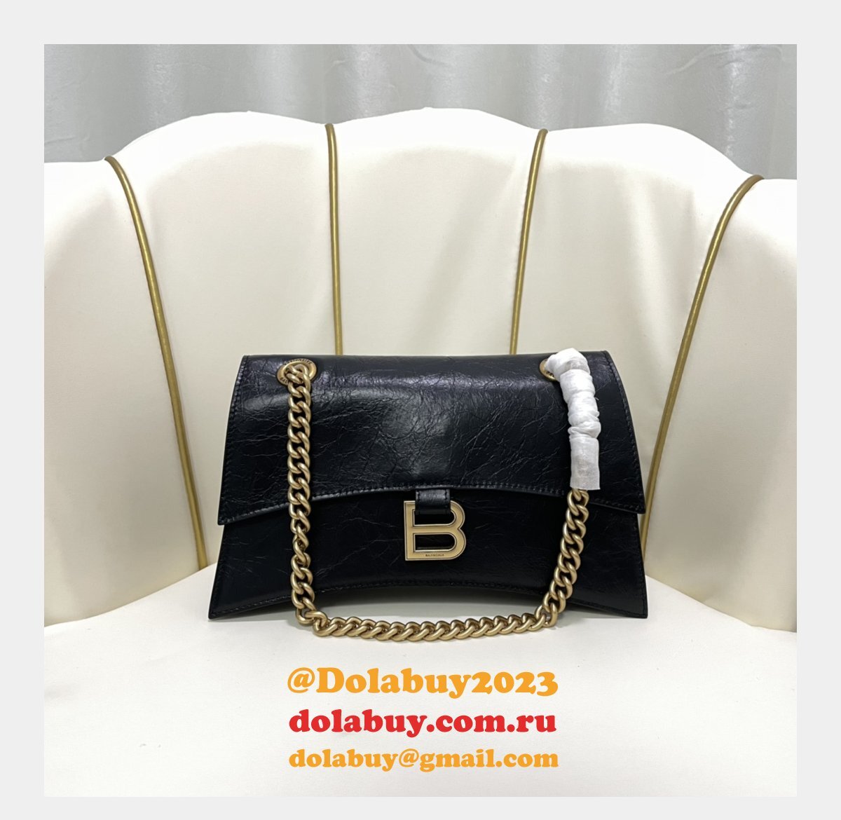 Top Quality BEST BALENCIAGA Crush Chain Small Bag 25CM