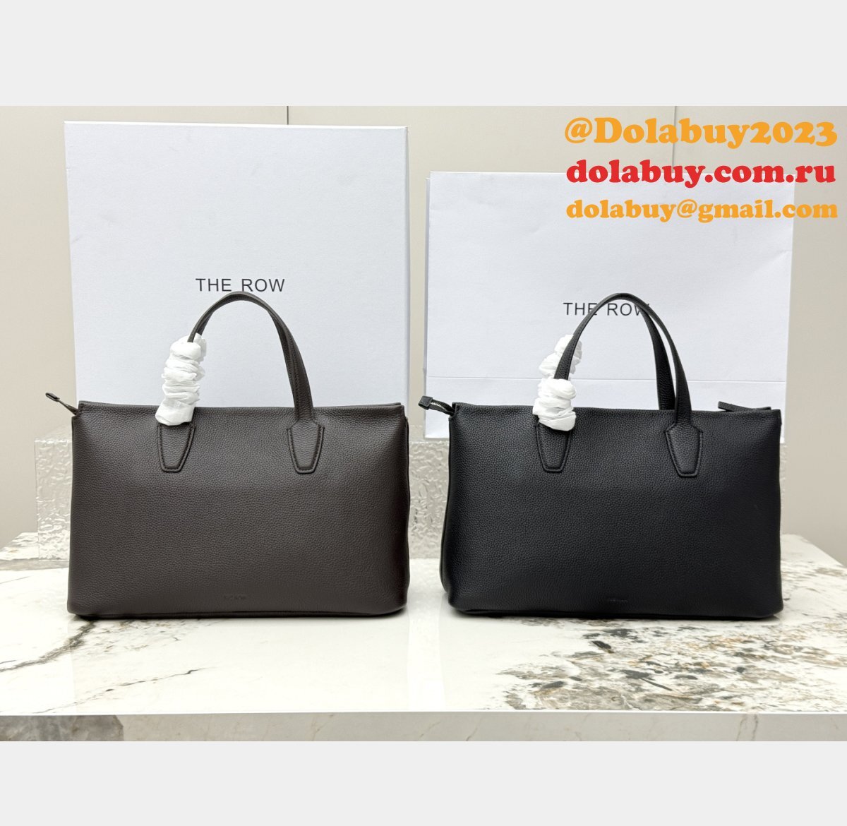 The row pebbled leather Marcel Bag