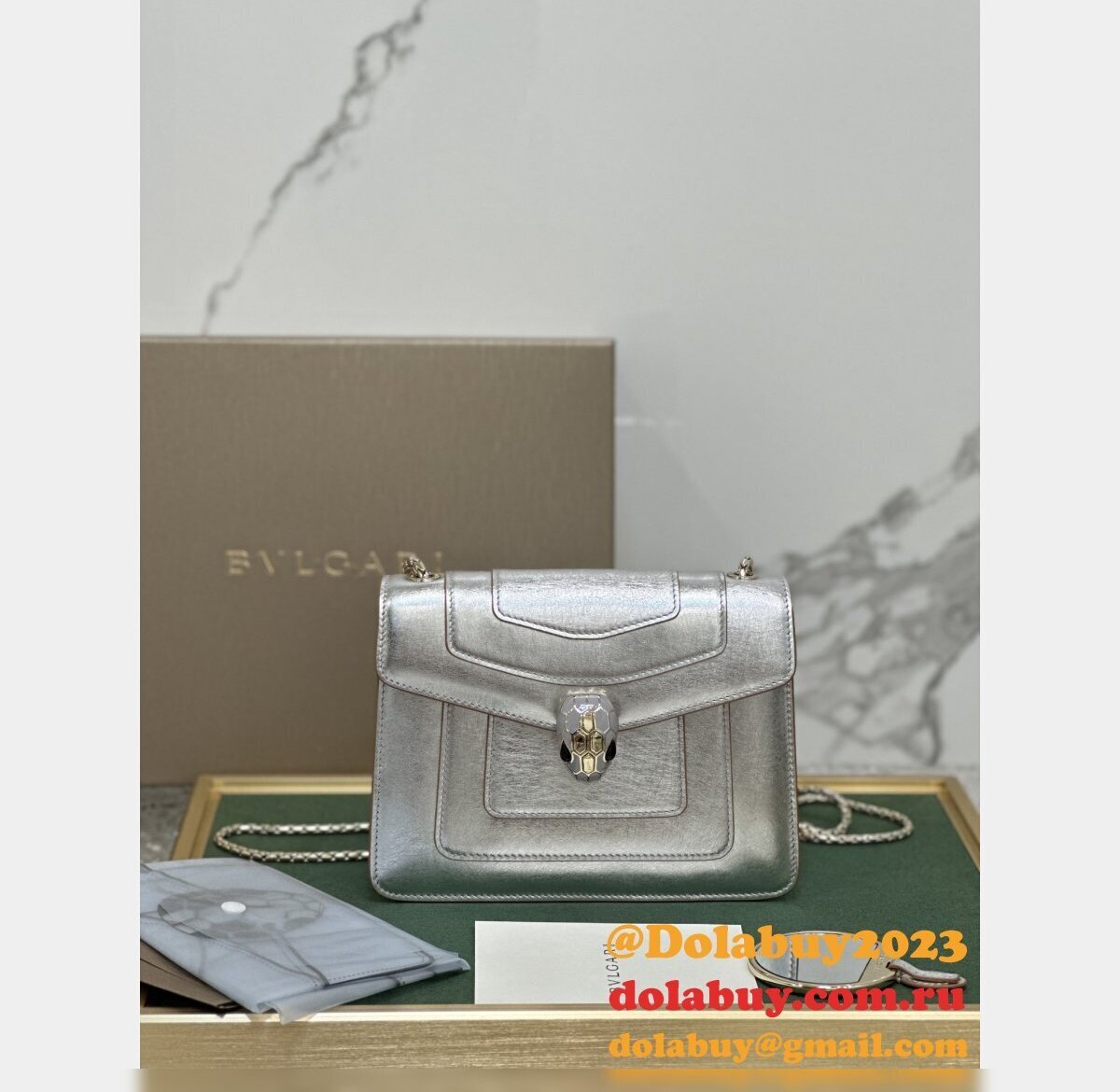 Fashion BVLGARI SERPENTI BAIA 1:1 Mirror handbag