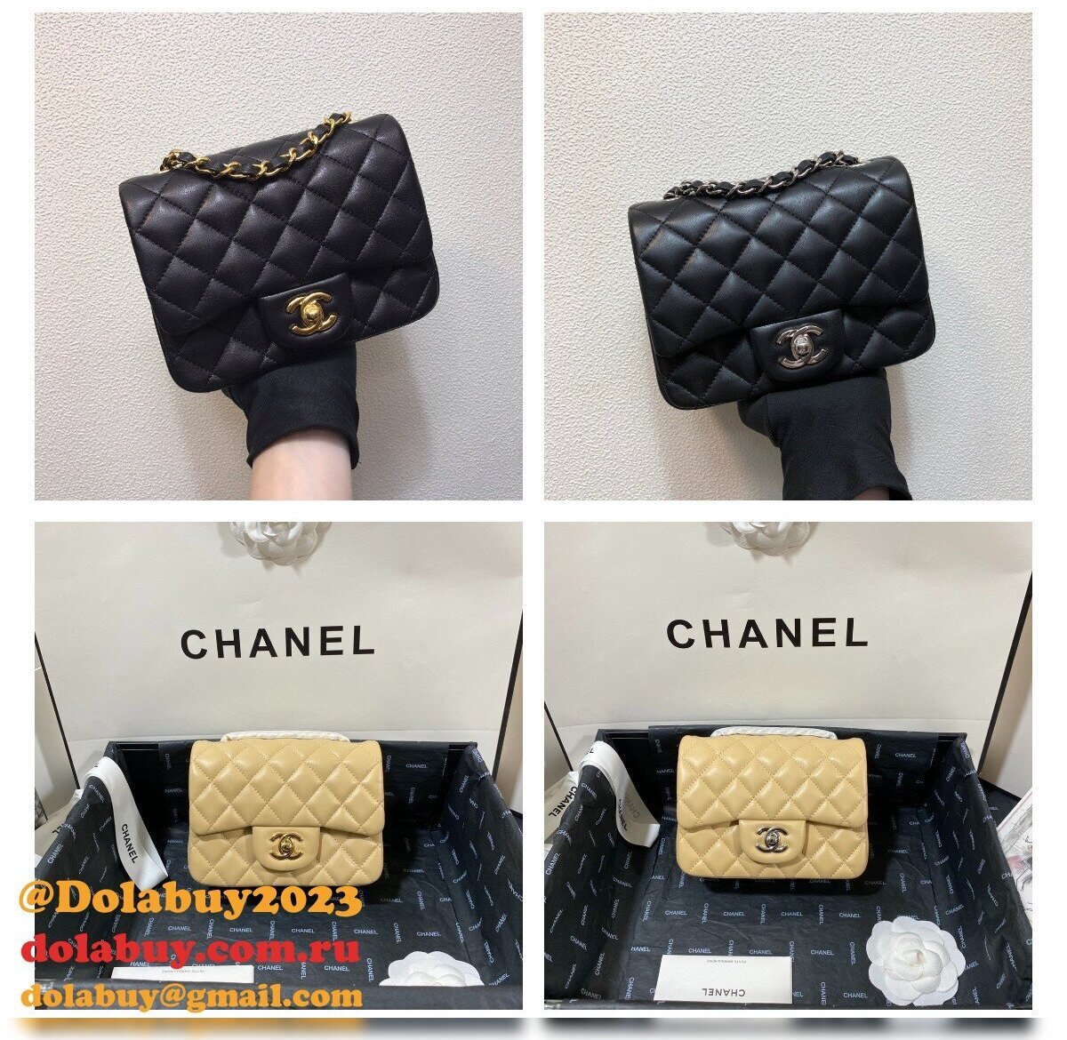 Fashion CC 1115 Lambskin Flap Bag 17cm